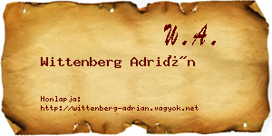 Wittenberg Adrián névjegykártya